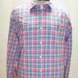 VINEYARD VINES Mens XL X-Large plaid Button-up shi